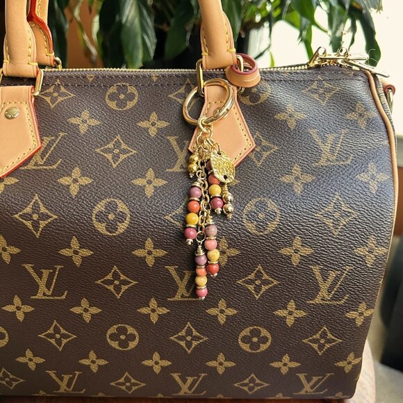 Beaded Bag Charm Gold Tone - Picture 5 of 8